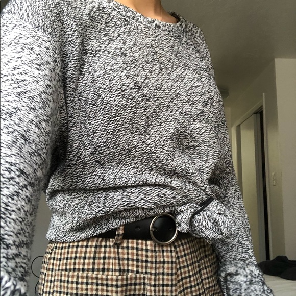 Gray & Charcoal Knit Philosophy oversized Sweater - Picture 7 of 7